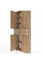Arges Dolap 4 Raflı 2 Çekmeceli 4 Kapaklı 88x30x243 - S33M287V9A