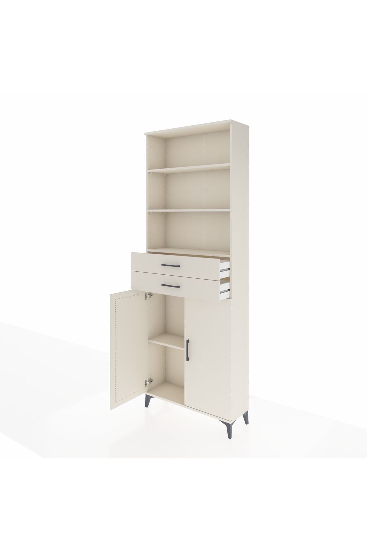 Arges Dolap 4 Raflı 2 Çekmeceli 2 Kapaklı 88x30x243 - S33M288V1A