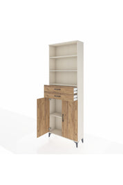 Arges Dolap 4 Raflı 2 Çekmeceli 2 Kapaklı 88x30x243 - S33M288V3A