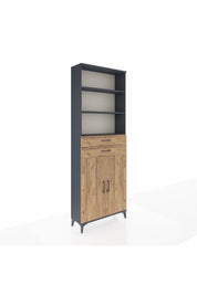 Arges Dolap 4 Raflı 2 Çekmeceli 2 Kapaklı 88x30x243 - S33M288V6A