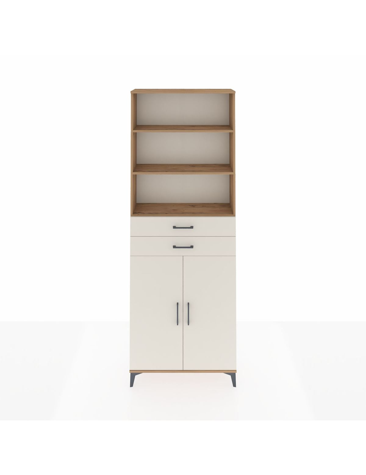 Arges Dolap 4 Raflı 2 Çekmeceli 2 Kapaklı 88x30x243 - S33M288V7A