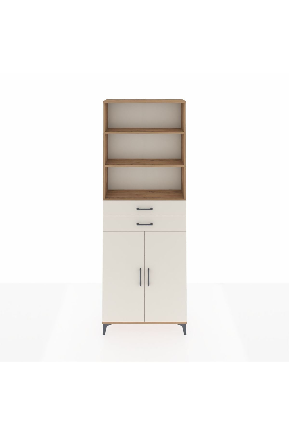 Arges Dolap 4 Raflı 2 Çekmeceli 2 Kapaklı 88x30x243 - S33M288V7A