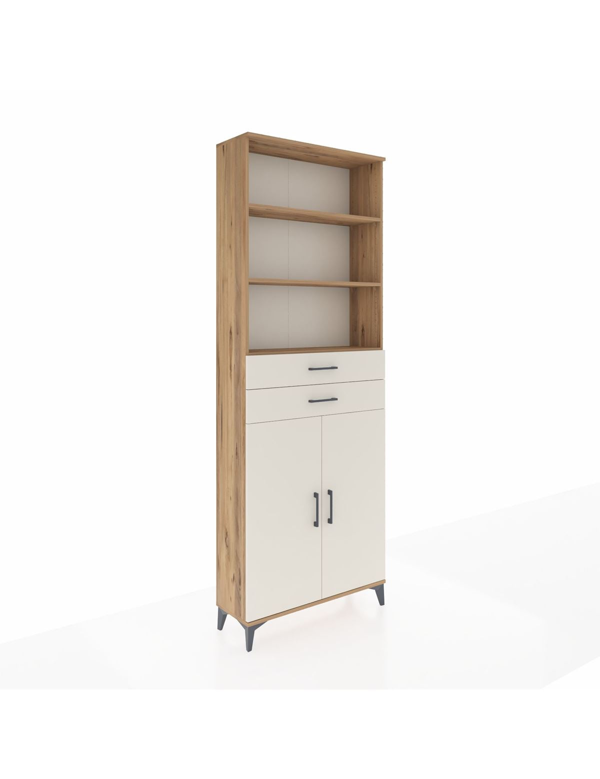Arges Dolap 4 Raflı 2 Çekmeceli 2 Kapaklı 88x30x243 - S33M288V7A