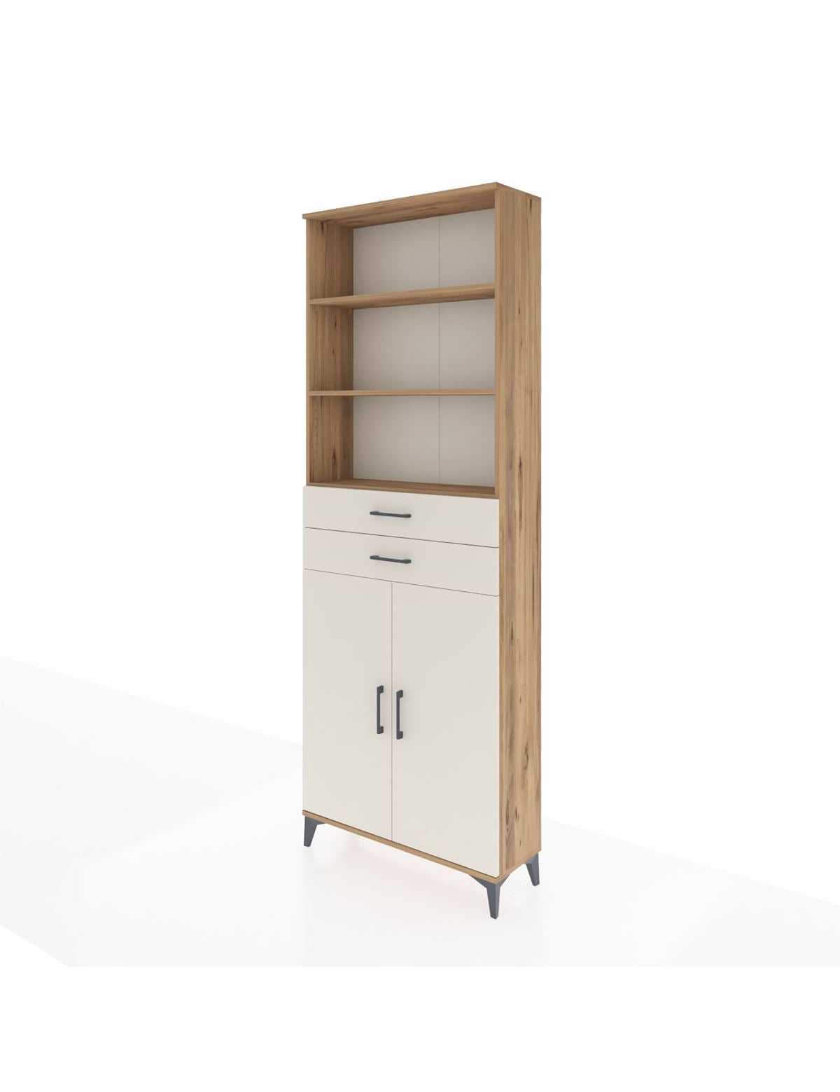 Arges Dolap 4 Raflı 2 Çekmeceli 2 Kapaklı 88x30x243 - S33M288V7A