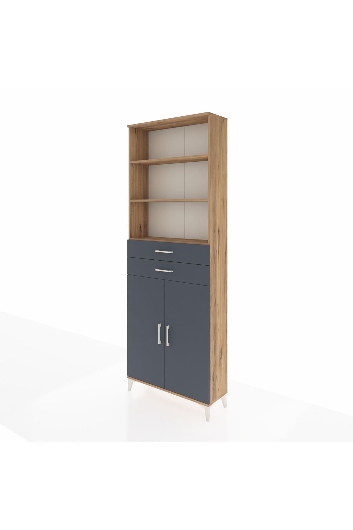 Arges Dolap 4 Raflı 2 Çekmeceli 2 Kapaklı 88x30x243 - S33M288V8A
