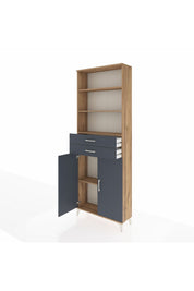 Arges Dolap 4 Raflı 2 Çekmeceli 2 Kapaklı 88x30x243 - S33M288V8A
