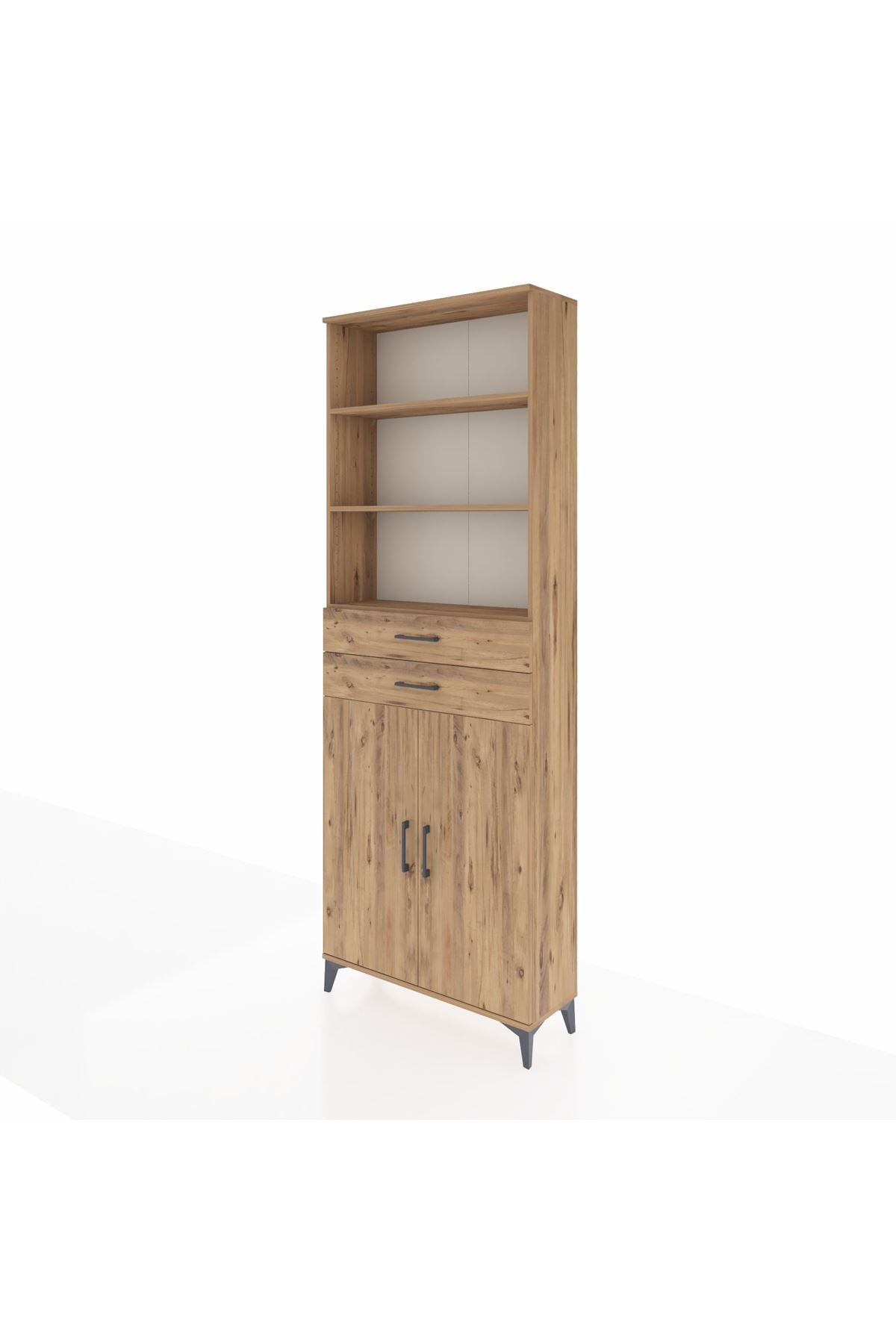 Arges Dolap 4 Raflı 2 Çekmeceli 2 Kapaklı 88x30x243 - S33M288V9A