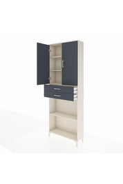 Arges Dolap 4 Raflı 2 Çekmeceli 2 Kapaklı 88x30x243 - S33M289V2A