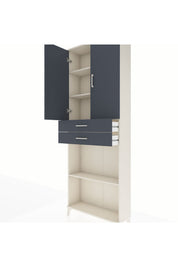 Arges Dolap 4 Raflı 2 Çekmeceli 2 Kapaklı 88x30x243 - S33M289V2A