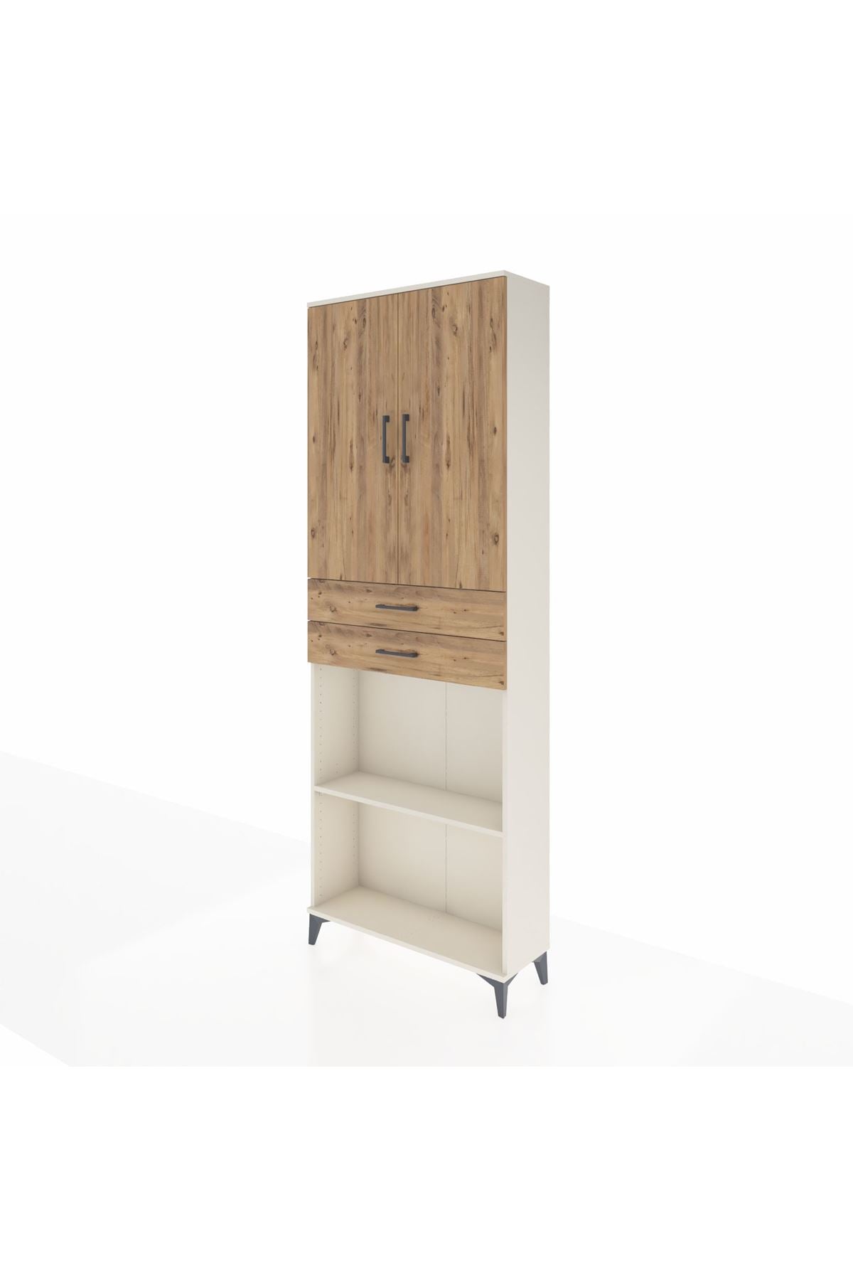 Arges Dolap 4 Raflı 2 Çekmeceli 2 Kapaklı 88x30x243 - S33M289V3A