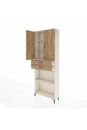 Arges Dolap 4 Raflı 2 Çekmeceli 2 Kapaklı 88x30x243 - S33M289V3A