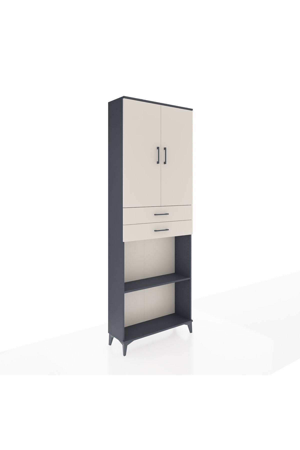 Arges Dolap 4 Raflı 2 Çekmeceli 2 Kapaklı 88x30x243 - S33M289V4A