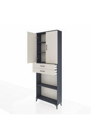 Arges Dolap 4 Raflı 2 Çekmeceli 2 Kapaklı 88x30x243 - S33M289V4A