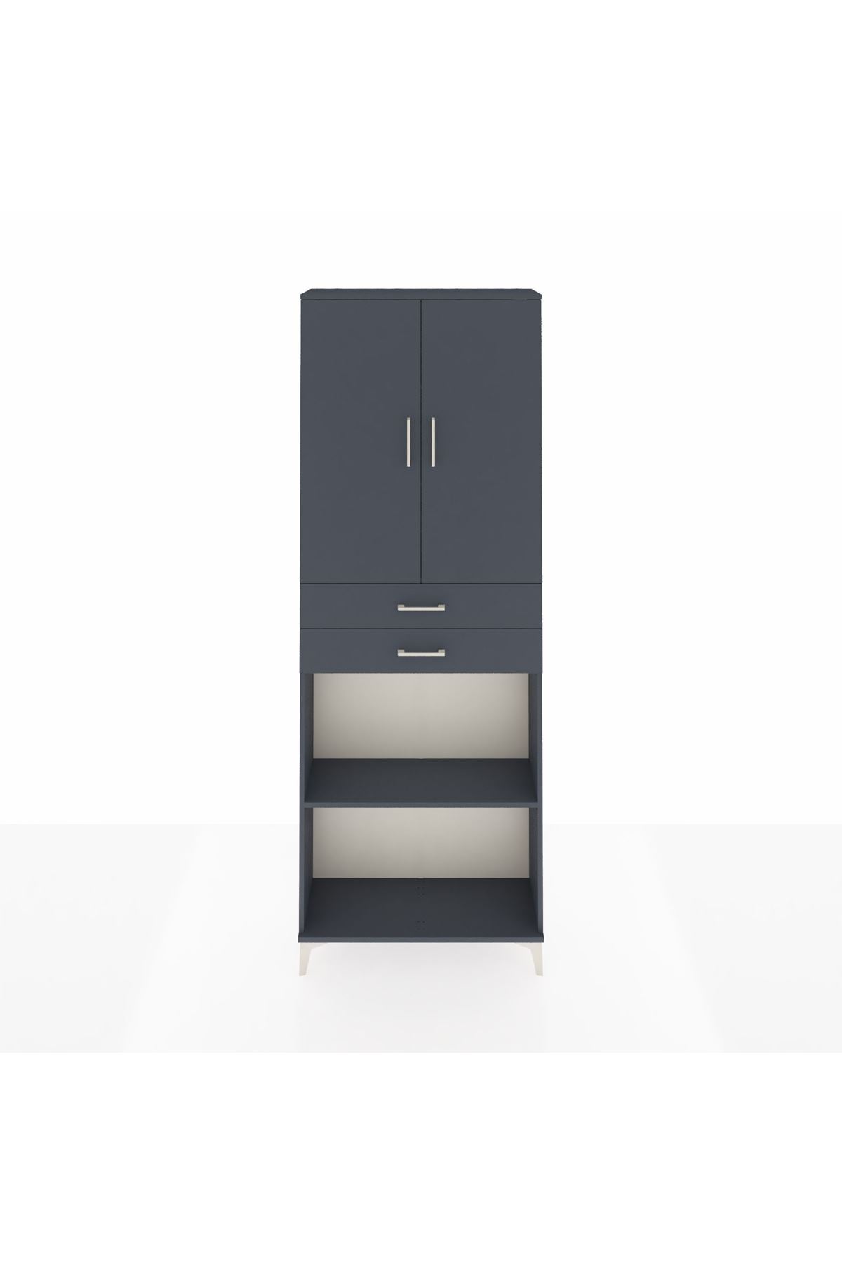 Arges Dolap 4 Raflı 2 Çekmeceli 2 Kapaklı 88x30x243 - S33M289V5A