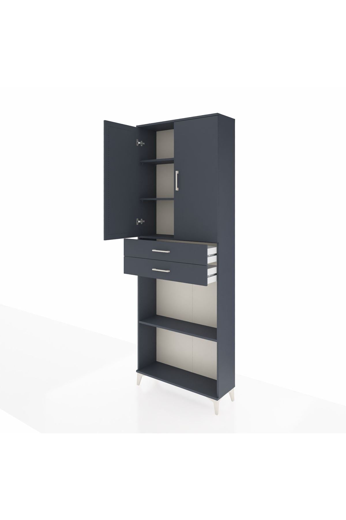 Arges Dolap 4 Raflı 2 Çekmeceli 2 Kapaklı 88x30x243 - S33M289V5A