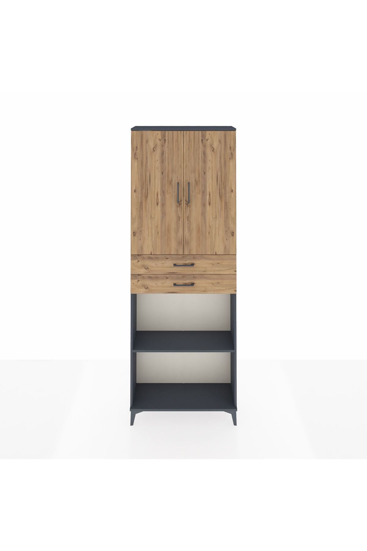 Arges Dolap 4 Raflı 2 Çekmeceli 2 Kapaklı 88x30x243 - S33M289V6A
