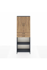 Arges Dolap 4 Raflı 2 Çekmeceli 2 Kapaklı 88x30x243