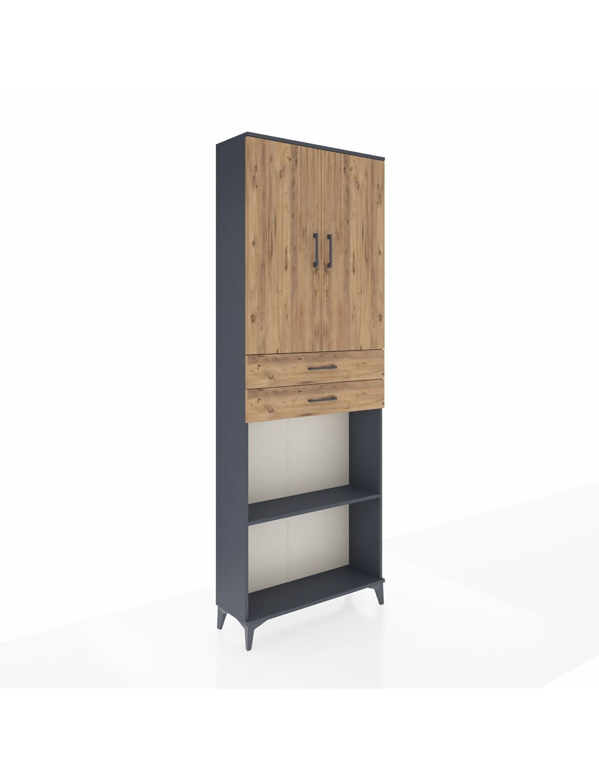 Arges Dolap 4 Raflı 2 Çekmeceli 2 Kapaklı 88x30x243 - S33M289V6A