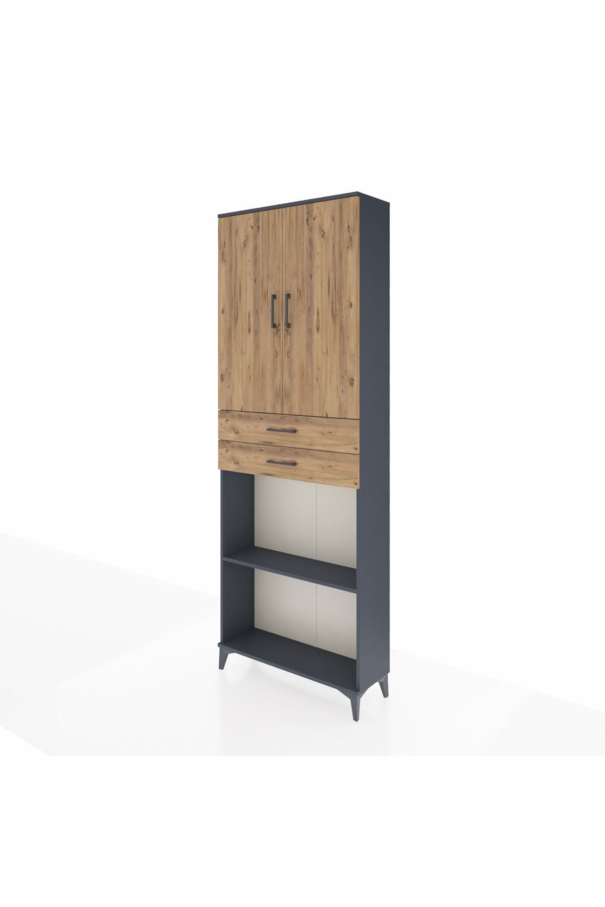 Arges Dolap 4 Raflı 2 Çekmeceli 2 Kapaklı 88x30x243 - S33M289V6A