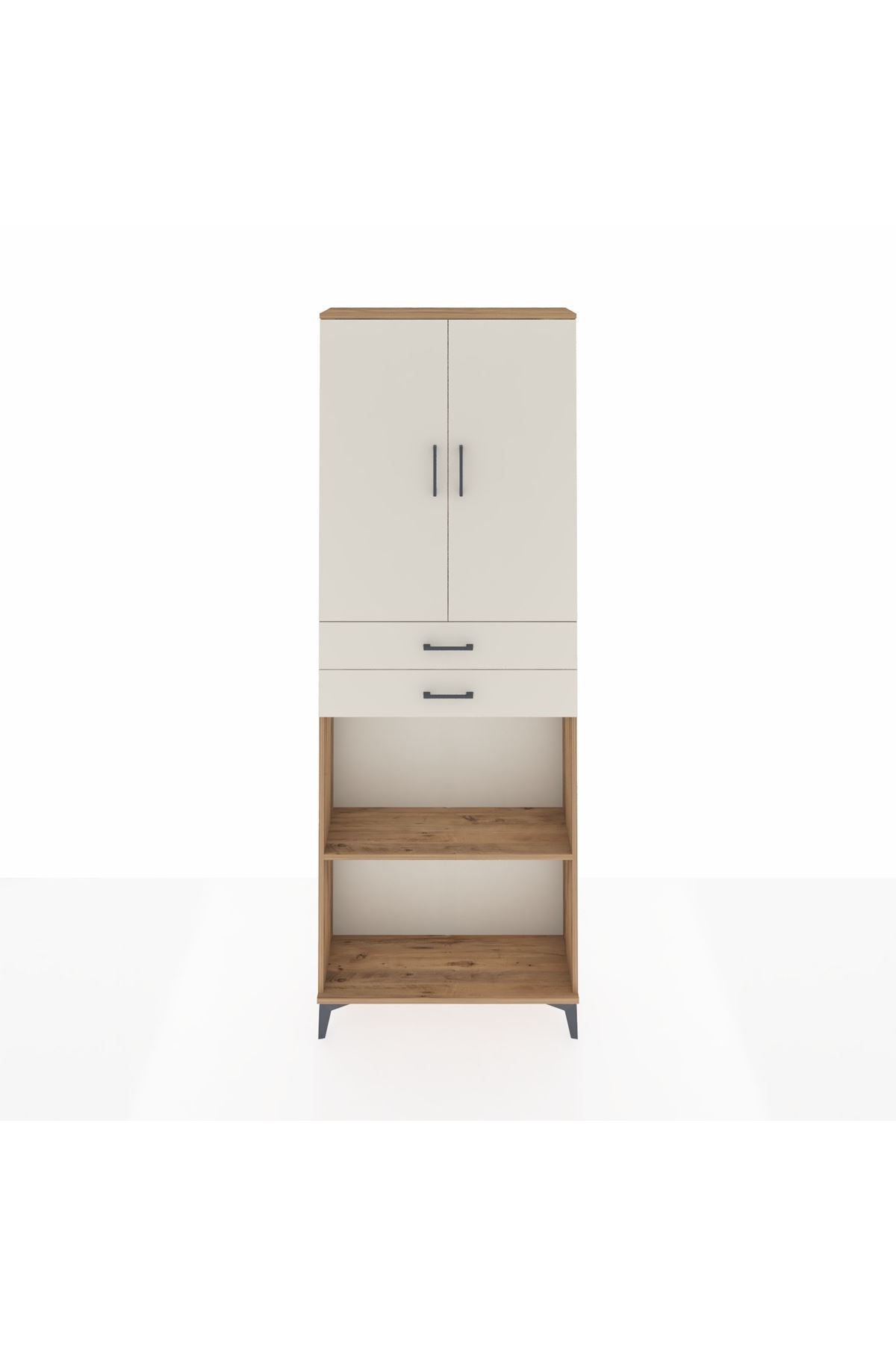 Arges Dolap 4 Raflı 2 Çekmeceli 2 Kapaklı 88x30x243 - S33M289V7A