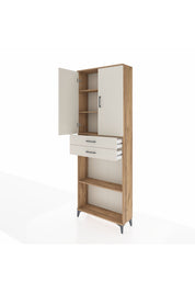 Arges Dolap 4 Raflı 2 Çekmeceli 2 Kapaklı 88x30x243 - S33M289V7A