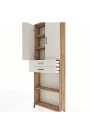 Arges Dolap 4 Raflı 2 Çekmeceli 2 Kapaklı 88x30x243 - S33M289V7A