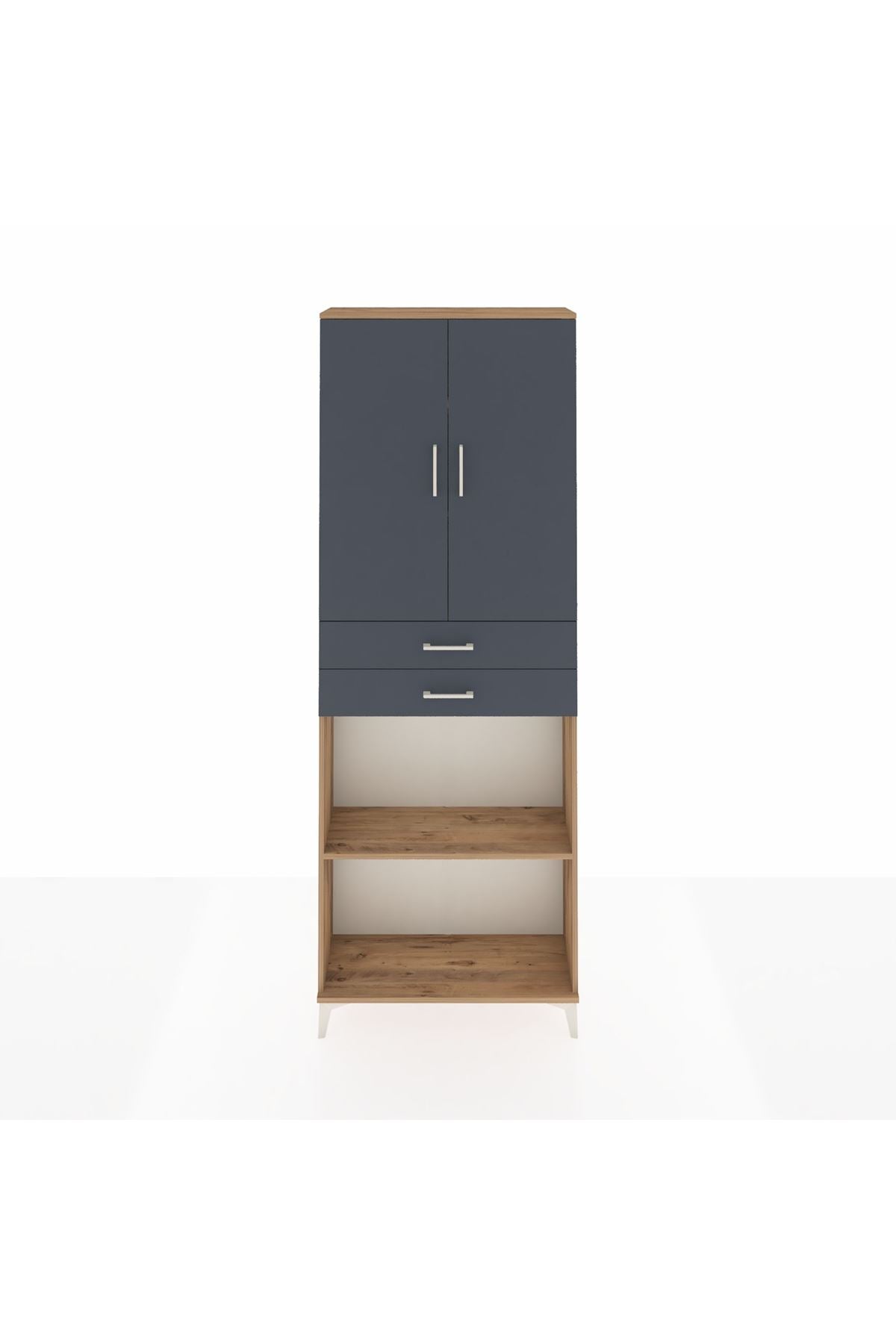 Arges Dolap 4 Raflı 2 Çekmeceli 2 Kapaklı 88x30x243 - S33M289V8A