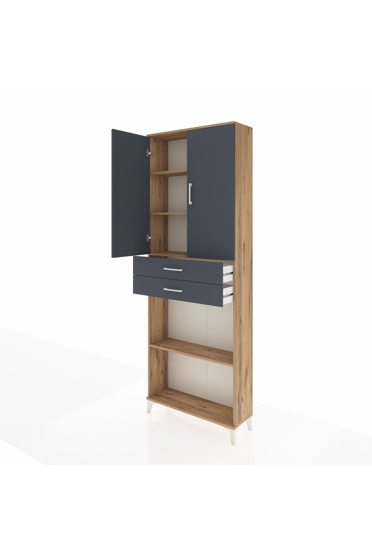 Arges Dolap 4 Raflı 2 Çekmeceli 2 Kapaklı 88x30x243 - S33M289V8A