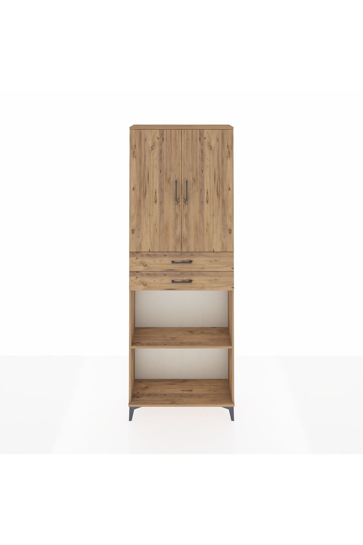 Arges Dolap 4 Raflı 2 Çekmeceli 2 Kapaklı 88x30x243 - S33M289V9A