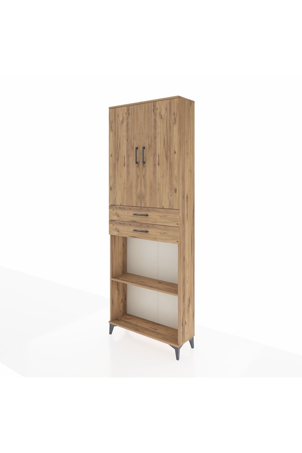 Arges Dolap 4 Raflı 2 Çekmeceli 2 Kapaklı 88x30x243 - S33M289V9A