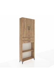 Arges Dolap 4 Raflı 2 Çekmeceli 2 Kapaklı 88x30x243 - S33M289V9A