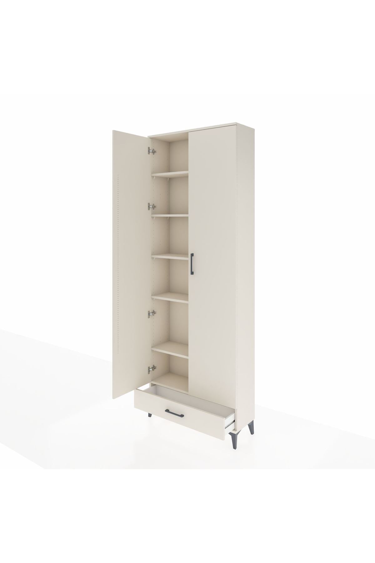 Arges Dolap 6 Raflı Tek Çekmeceli 2 Kapaklı 88x30x243 - S33M291V1A