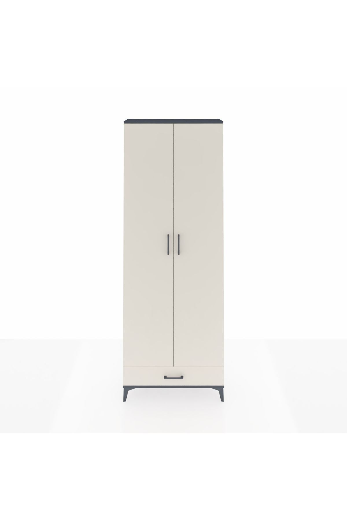 Arges Dolap 6 Raflı Tek Çekmeceli 2 Kapaklı 88x30x243 - S33M291V4A
