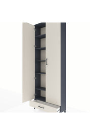 Arges Dolap 6 Raflı Tek Çekmeceli 2 Kapaklı 88x30x243 - S33M291V4A
