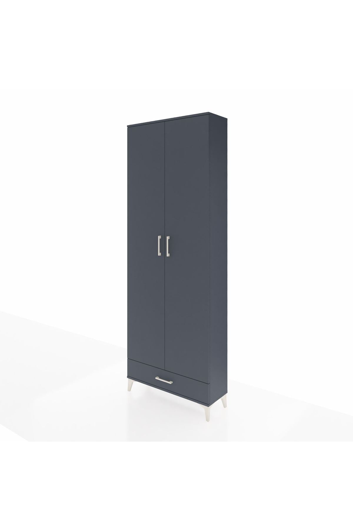 Arges Dolap 6 Raflı Tek Çekmeceli 2 Kapaklı 88x30x243 - S33M291V5A