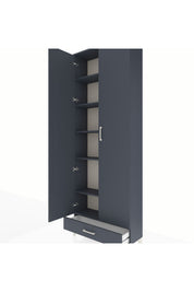 Arges Dolap 6 Raflı Tek Çekmeceli 2 Kapaklı 88x30x243 - S33M291V5A