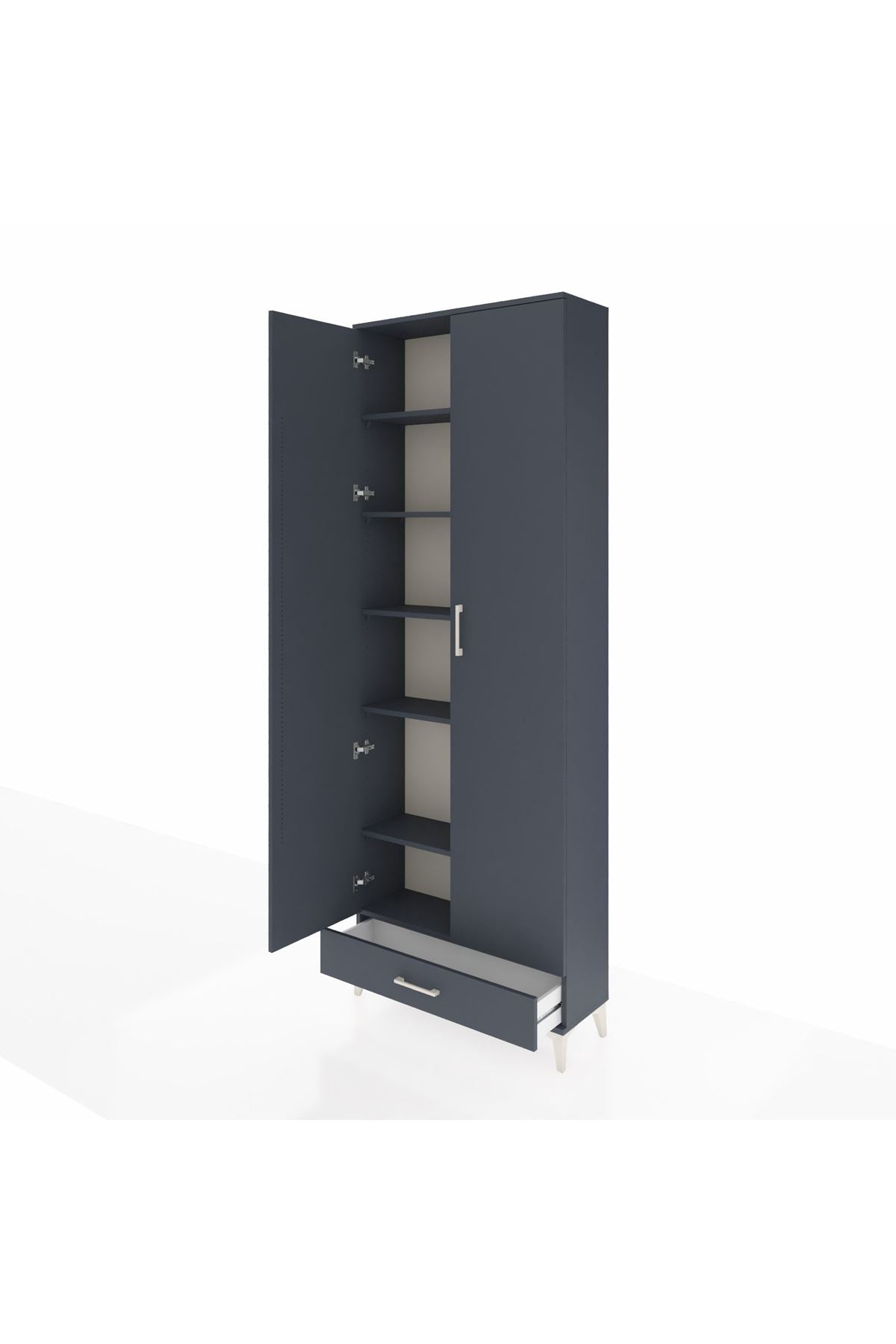 Arges Dolap 6 Raflı Tek Çekmeceli 2 Kapaklı 88x30x243 - S33M291V5A