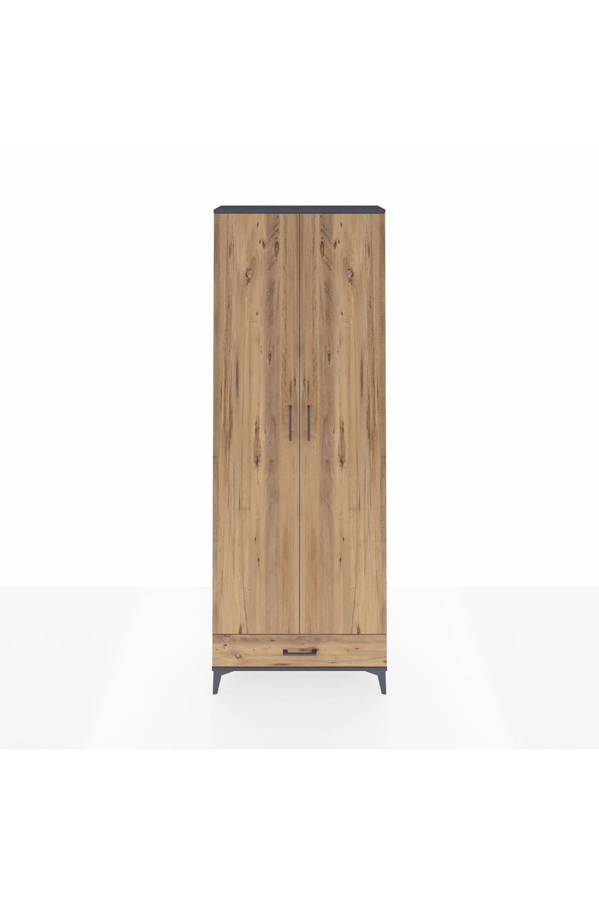 Arges Dolap 6 Raflı Tek Çekmeceli 2 Kapaklı 88x30x243 - S33M291V6A