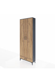 Arges Dolap 6 Raflı Tek Çekmeceli 2 Kapaklı 88x30x243 - S33M291V6A