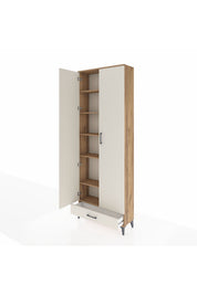 Arges Dolap 6 Raflı Tek Çekmeceli 2 Kapaklı 88x30x243 - S33M291V7A