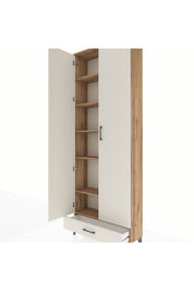 Arges Dolap 6 Raflı Tek Çekmeceli 2 Kapaklı 88x30x243 - S33M291V7A