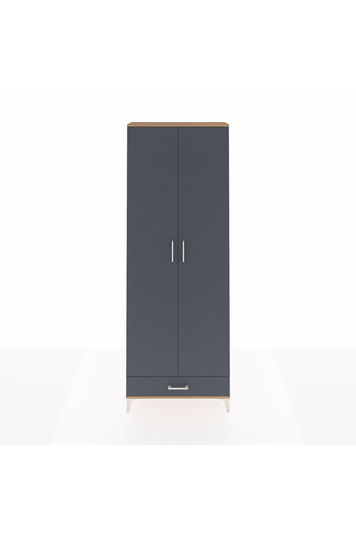 Arges Dolap 6 Raflı Tek Çekmeceli 2 Kapaklı 88x30x243 - S33M291V8A