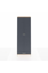Arges Dolap 6 Raflı Tek Çekmeceli 2 Kapaklı 88x30x243