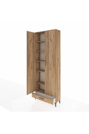 Arges Dolap 6 Raflı Tek Çekmeceli 2 Kapaklı 88x30x243 - S33M291V9A