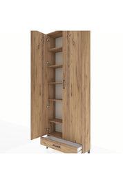 Arges Dolap 6 Raflı Tek Çekmeceli 2 Kapaklı 88x30x243 - S33M291V9A