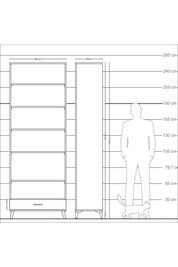 Arges Dolap 6 Raflı Tek Çekmeceli 88x30x243 - S33M292V4A