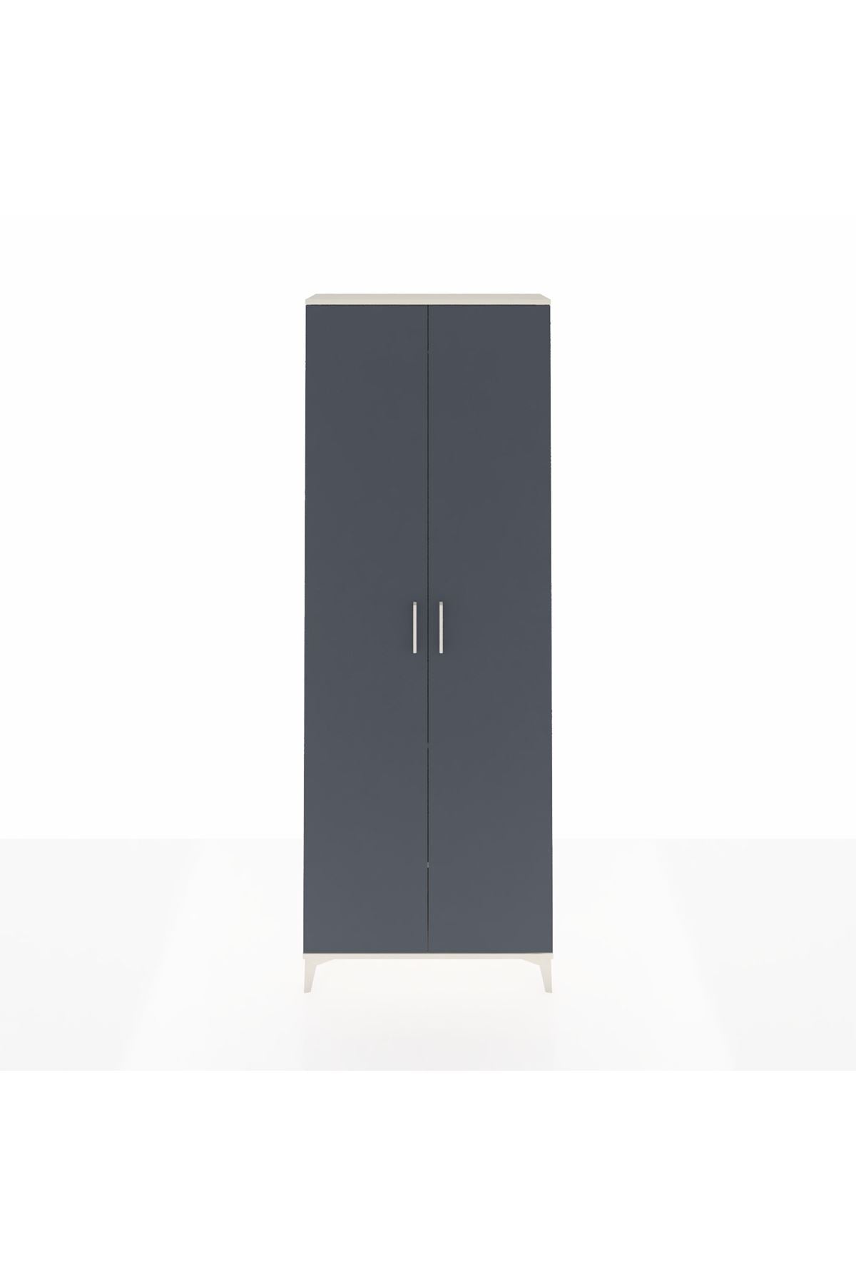 Arges Dolap 2 Raflı 2 Kapaklı Tek Askılı 88x30x243 - S33M295V2A