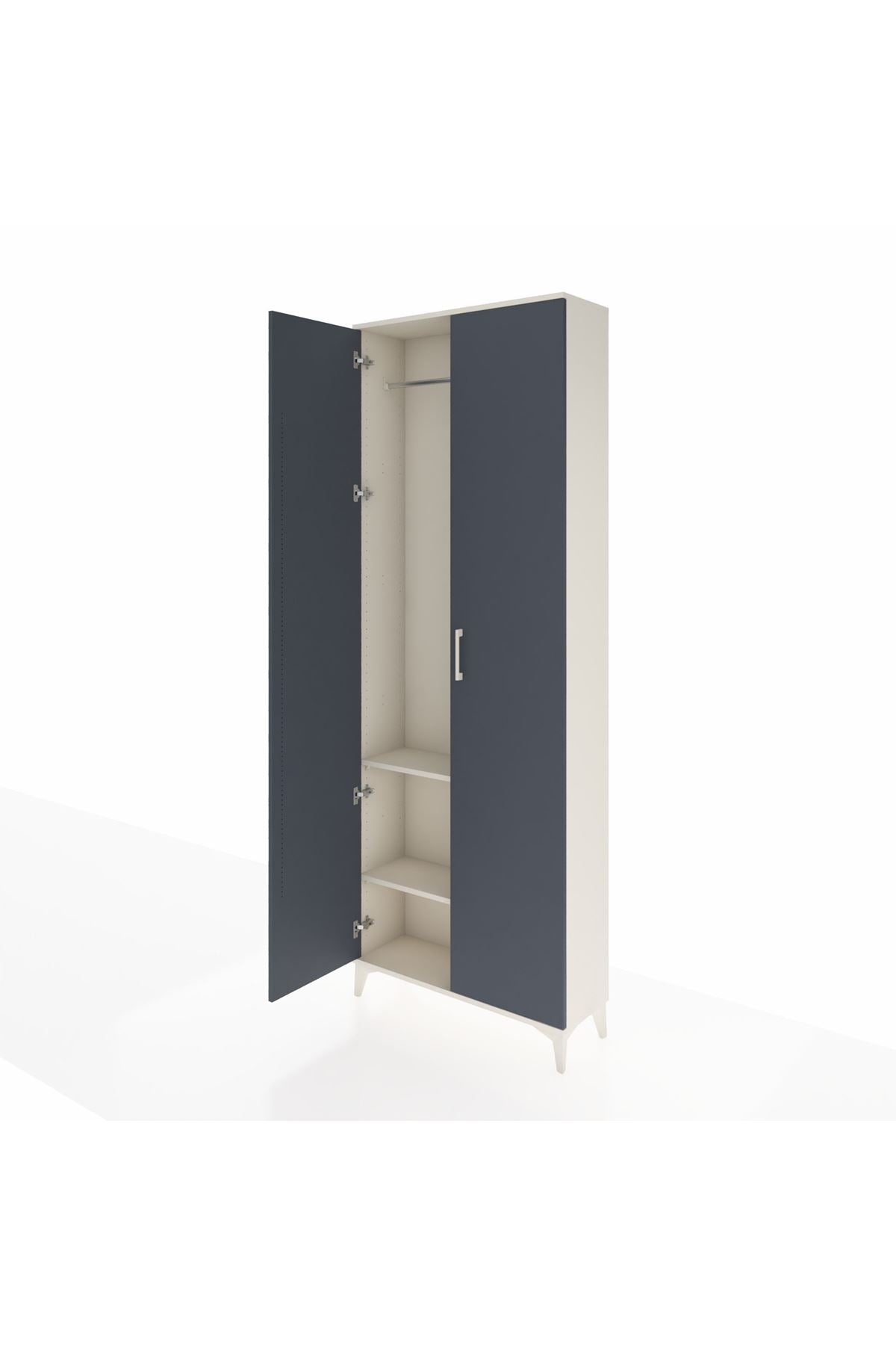 Arges Dolap 2 Raflı 2 Kapaklı Tek Askılı 88x30x243 - S33M295V2A