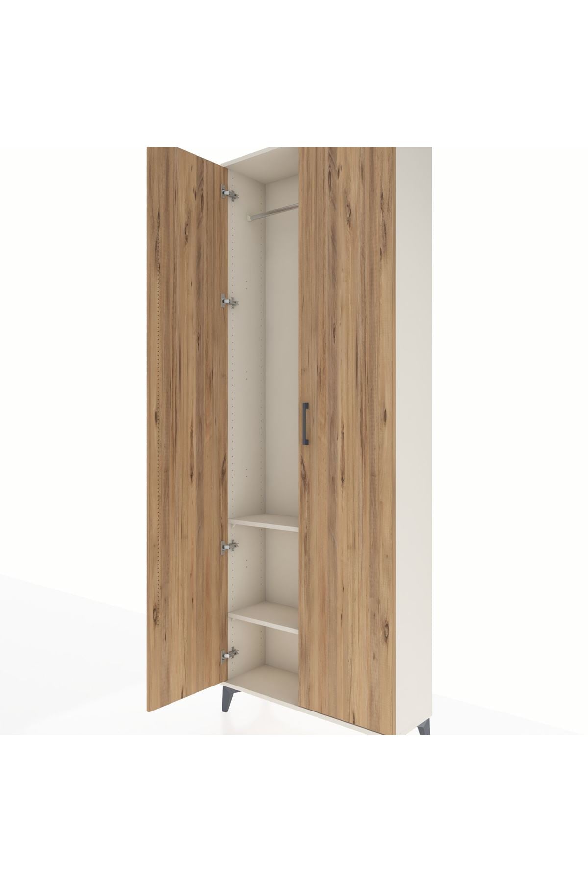 Arges Dolap 2 Raflı 2 Kapaklı Tek Askılı 88x30x243 - S33M295V3A