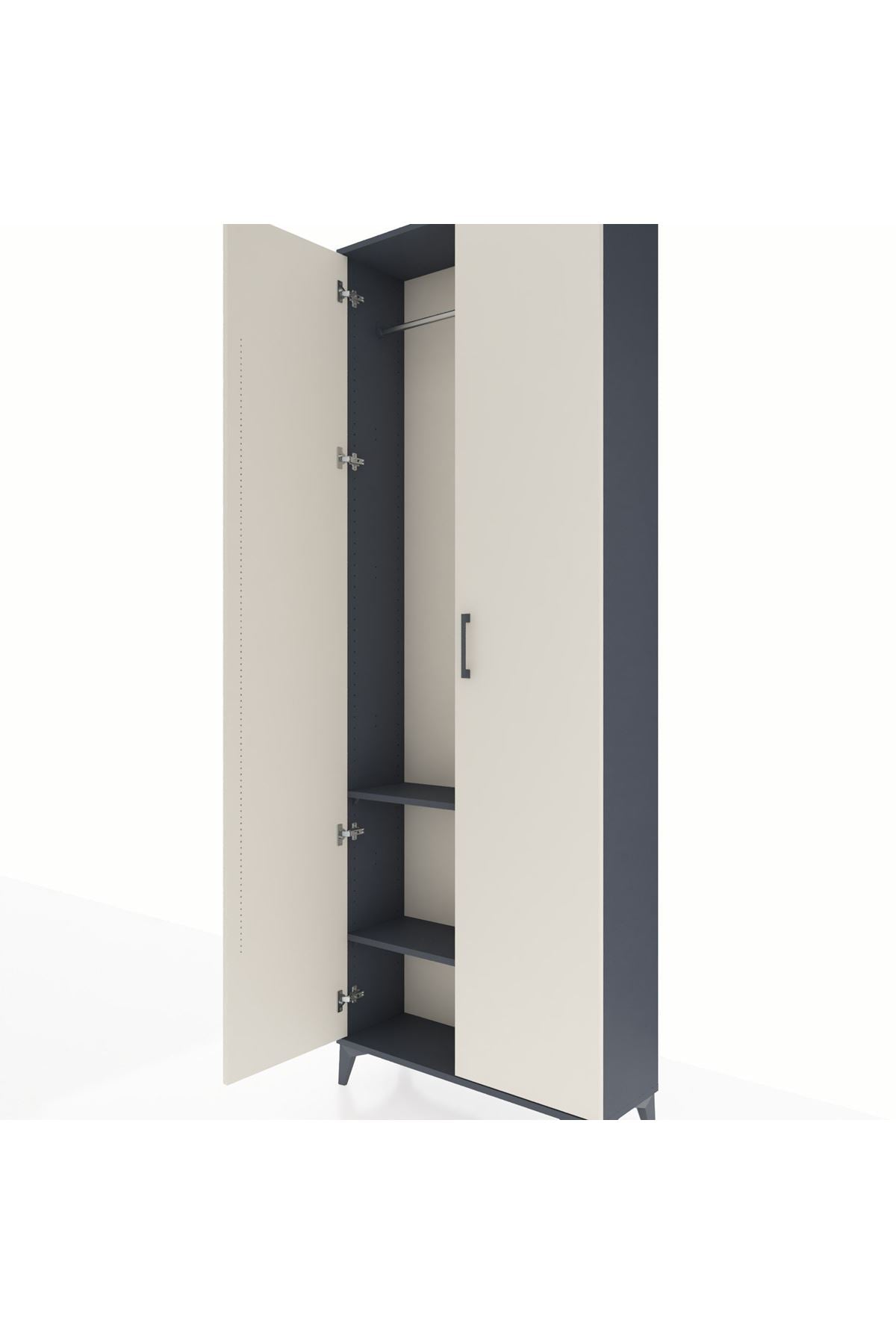 Arges Dolap 2 Raflı 2 Kapaklı Tek Askılı 88x30x243 - S33M295V4A
